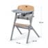 Kinderkraft Chaise Haute 4en1 Livy avec Transat Calmee Oak
