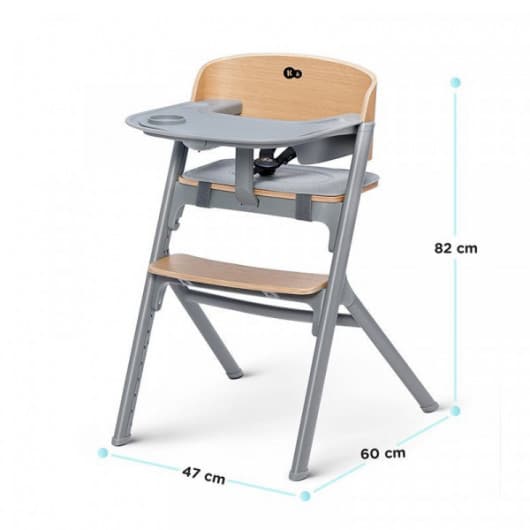 Kinderkraft Chaise Haute 4en1 Livy avec Transat Calmee Oak -7- bebemaman