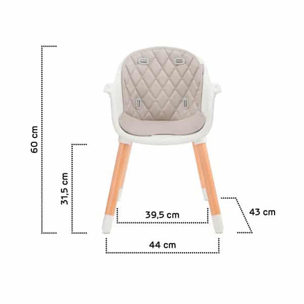Kinderkraft Chaise Haute Sienna Gris -7- bebemaman