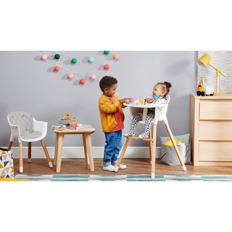 Kinderkraft Chaise Haute Sienna Rose -10- bebemaman
