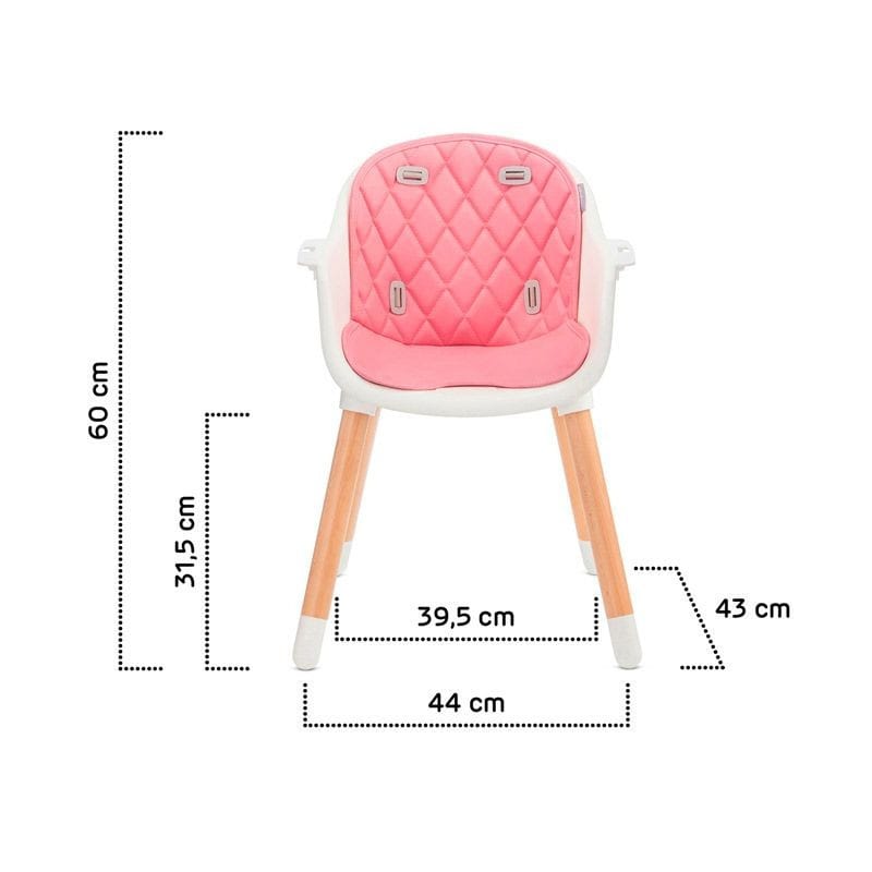 Kinderkraft Chaise Haute Sienna Rose -3- bebemaman
