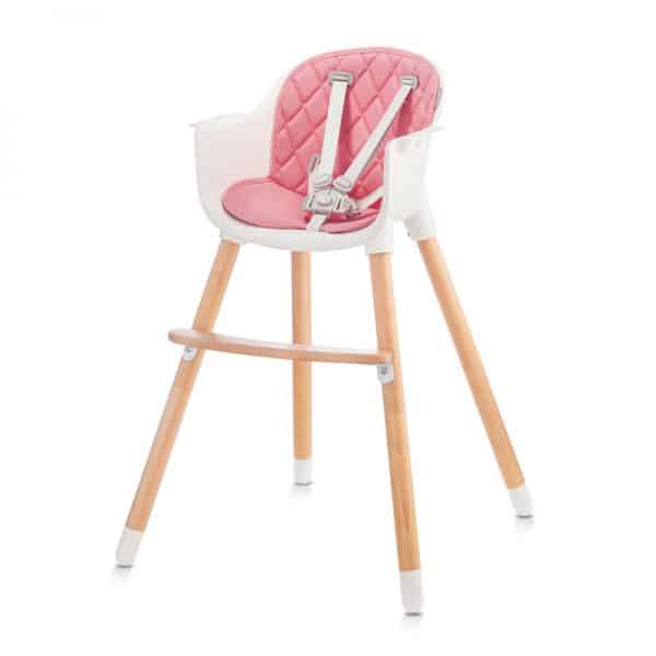 Kinderkraft Chaise Haute Sienna Rose -7- bebemaman
