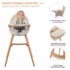 Kinderkraft Chaise Haute évolutive 2en1 Fini 2 Beige