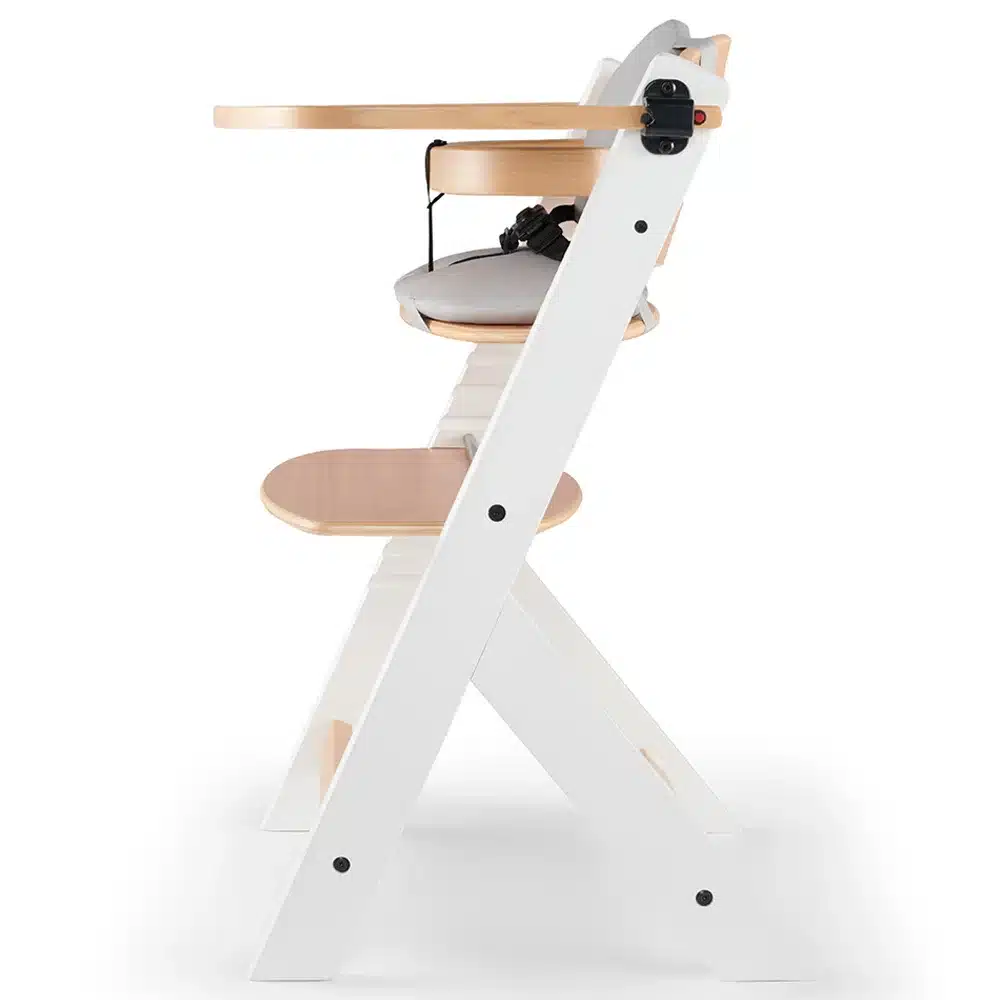 Kinderkraft Chaise Haute évolutive Enock en Bois avec Coussin -4- bebemaman