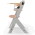 Kinderkraft Chaise Haute évolutive Enock en Bois avec Coussin Gris