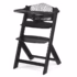 Kinderkraft Chaise Haute évolutive Enock en Bois avec Coussin - Noir