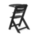 Kinderkraft Chaise Haute évolutive Enock en Bois avec Coussin - Noir