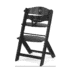 Kinderkraft Chaise Haute évolutive Enock en Bois avec Coussin - Noir