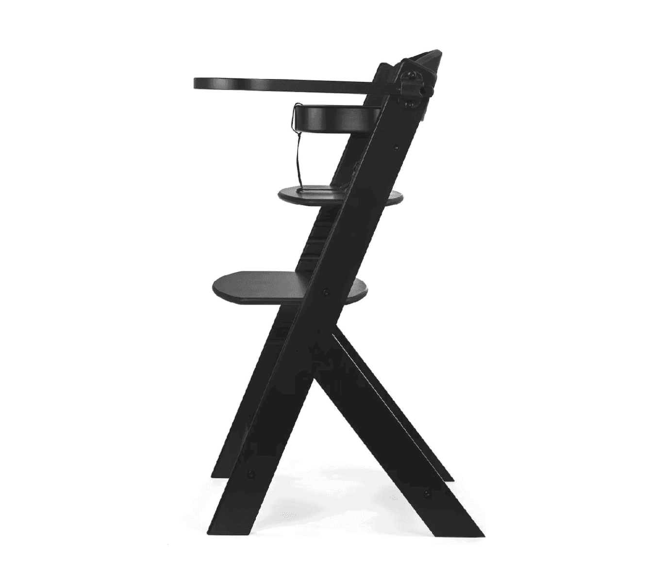 Kinderkraft Chaise Haute évolutive Enock en Bois avec Coussin – Noir -4- bebemaman