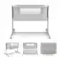 Kinderkraft Lit Cododo 3en1 Nestee Grow 2 - Gris Clair