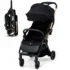 Kinderkraft Poussette Compacte et Légère Apino Noire