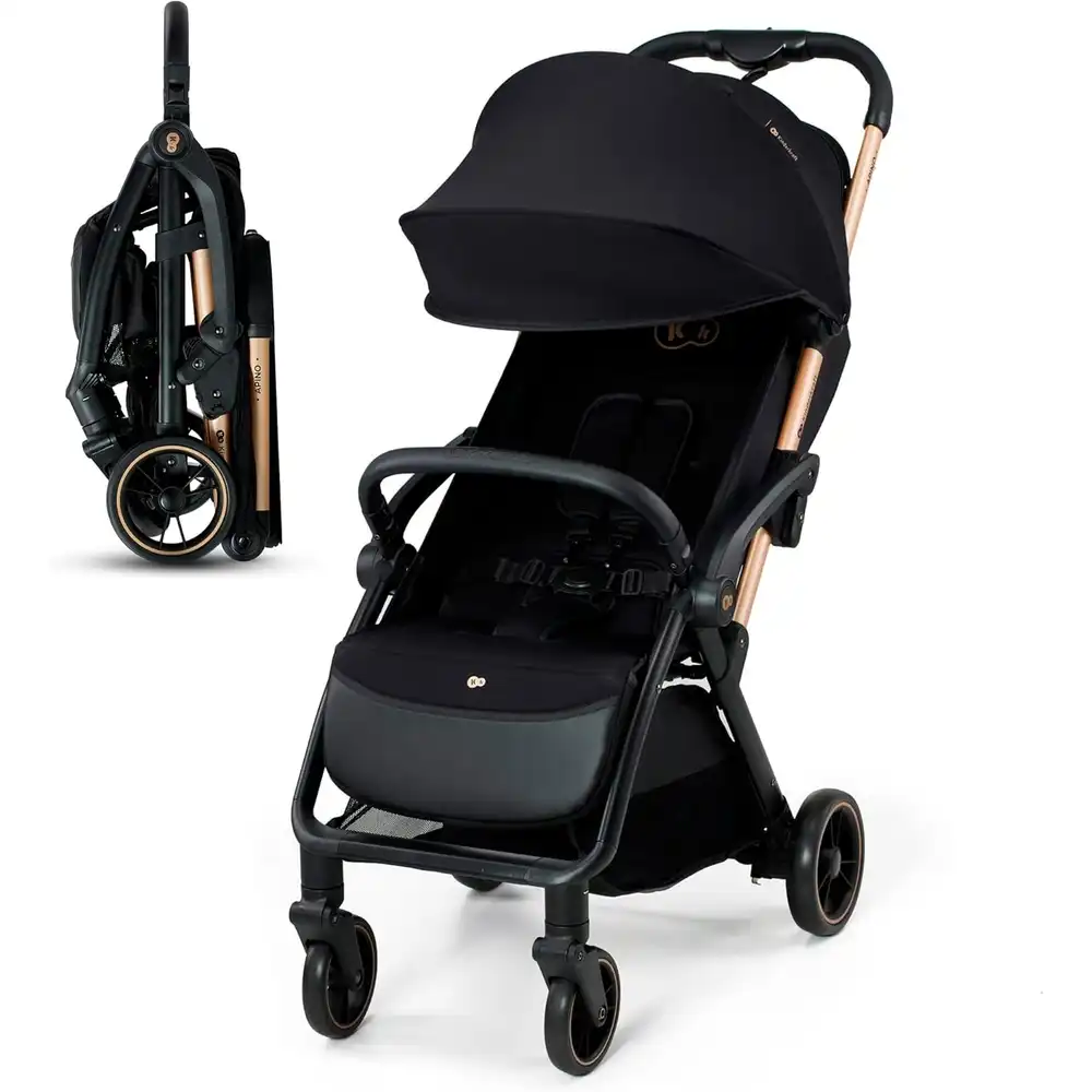 Kinderkraft Poussette Compacte et Légère Apino Noire