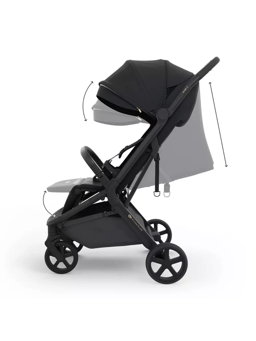 Kinderkraft Poussette de Voyage Légère Nubi 3 Noir -3- bebemaman