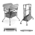 Kinderkraft Table à Langer et Baignoire Bubbly 5en1 Gris