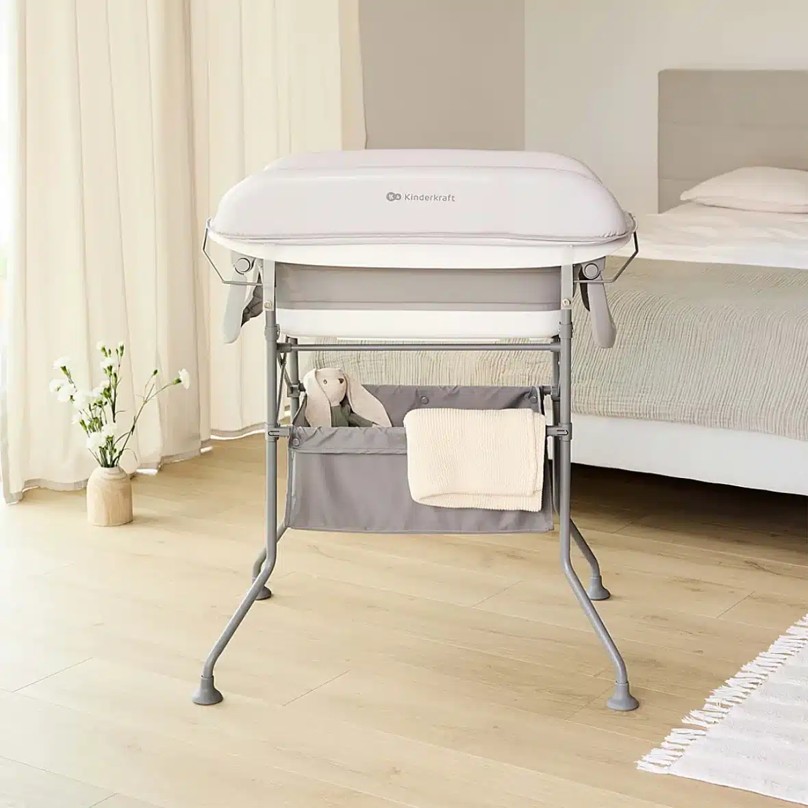 Kinderkraft Table à Langer et Baignoire Bubbly 5en1 Gris -5- bebemaman