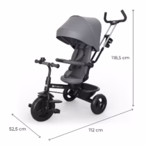 Kinderkraft Tricycle Aston 2 Plus 6en1 Gris
