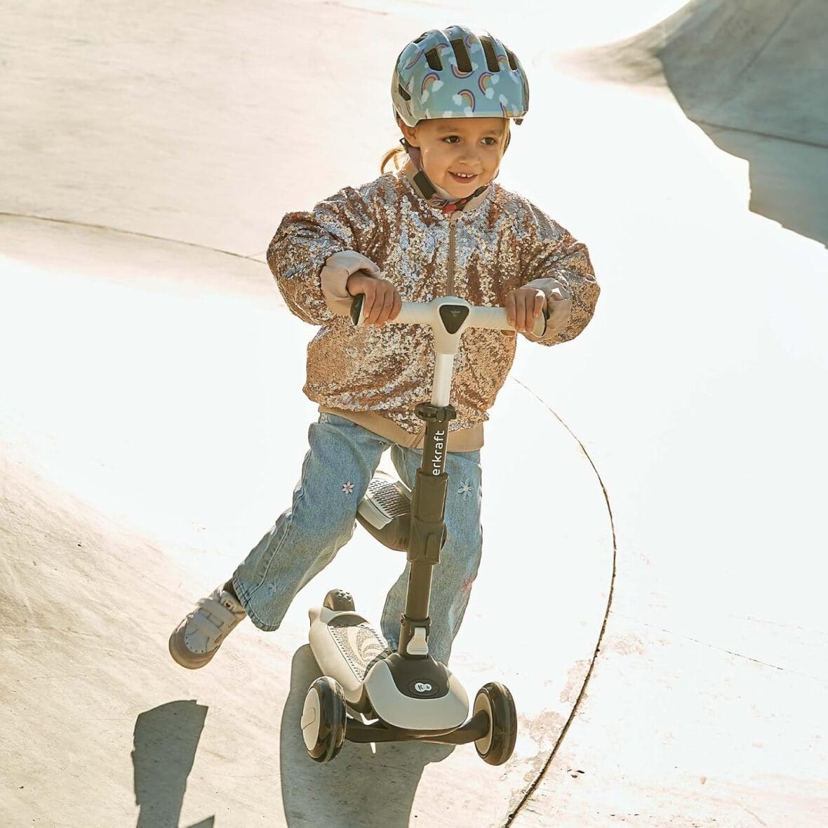 Kinderkraft Trottinette 2en1 Halley 2 Blanc -10- bebemaman