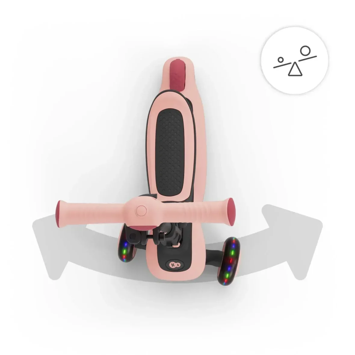 Kinderkraft Trottinette 2en1 Halley 2 Rose -7- bebemaman