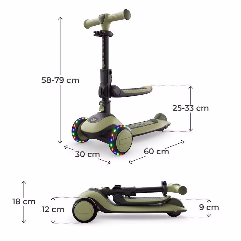 Kinderkraft Trottinette 2en1 Halley 2 Vert -6- bebemaman