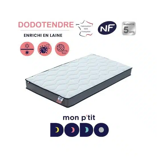 Mon P’tit Dodo Matelas Dodotendre Blanc -10- bebemaman