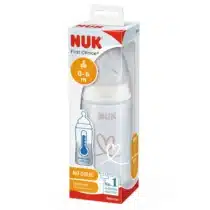 Nuk Biberon first choice+ Température Control 300ml 0-6m Blanc