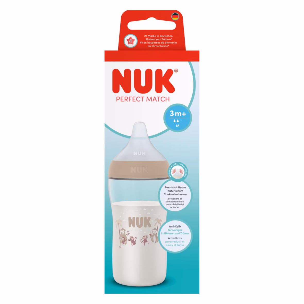 Nuk First Choice Biberon Anti Colique 3mois+ 260ml -5- bebemaman