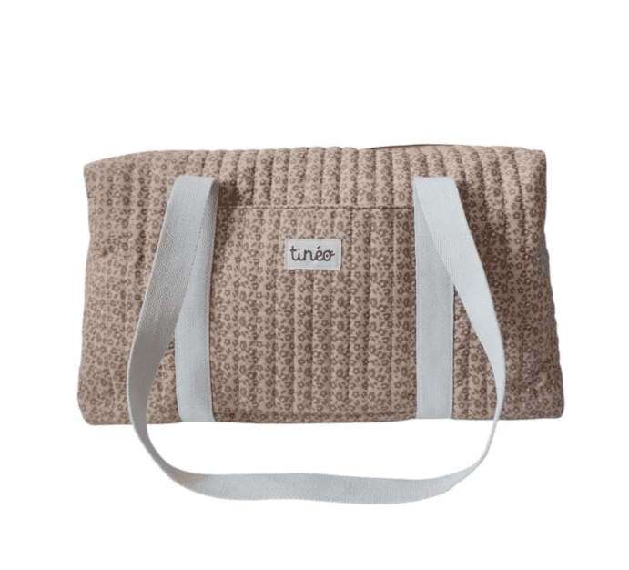 Tinéo Sac À Langer Léopard Coton Beige