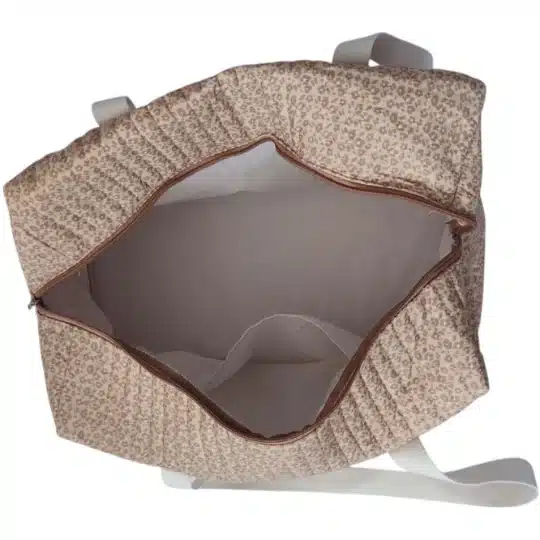 Tinéo Sac À Langer Léopard Coton Beige -2- bebemaman