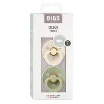 BIBS Colour lot de 2 sucettes 0m+ Ivory Sage
