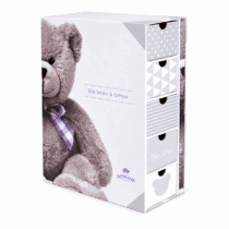 Domiva Coffret Boîte à Souvenirs avec Journal De Naissance My little bear