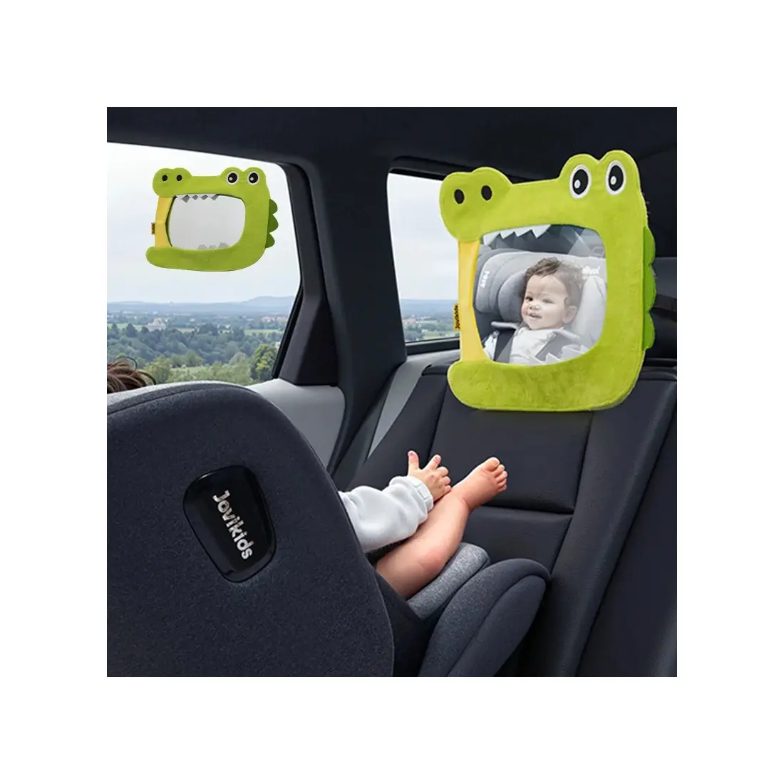 Jovikids Rétroviseur pour Siège auto Bébé vert -2- bebemaman