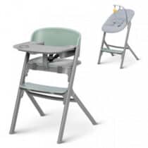 Kinderkraft Chaise Haute 4en1 Livy avec Transat Calmee Olive Green