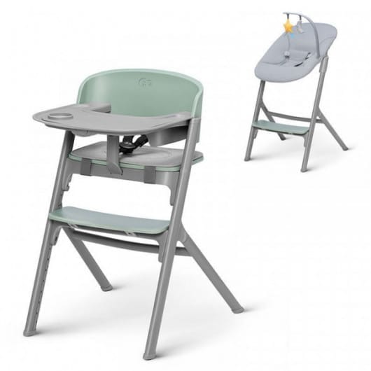 Kinderkraft Chaise Haute 4en1 Livy avec Transat Calmee Olive Green