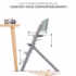 Kinderkraft Chaise Haute 4en1 Livy avec Transat Calmee Olive Green