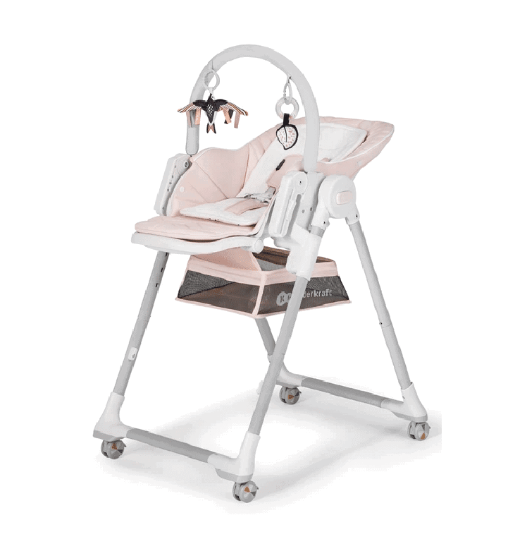 Kinderkraft Chaise haute 2en1 Lastree Rose