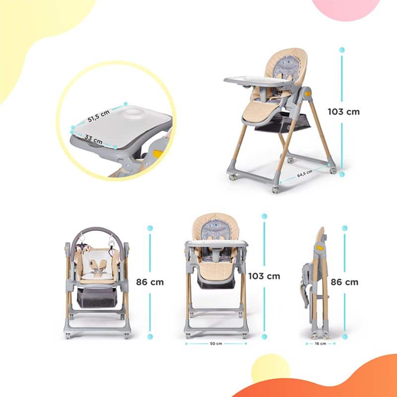 Kinderkraft Chaise haute 2en1 Lastree Wood -10- bebemaman