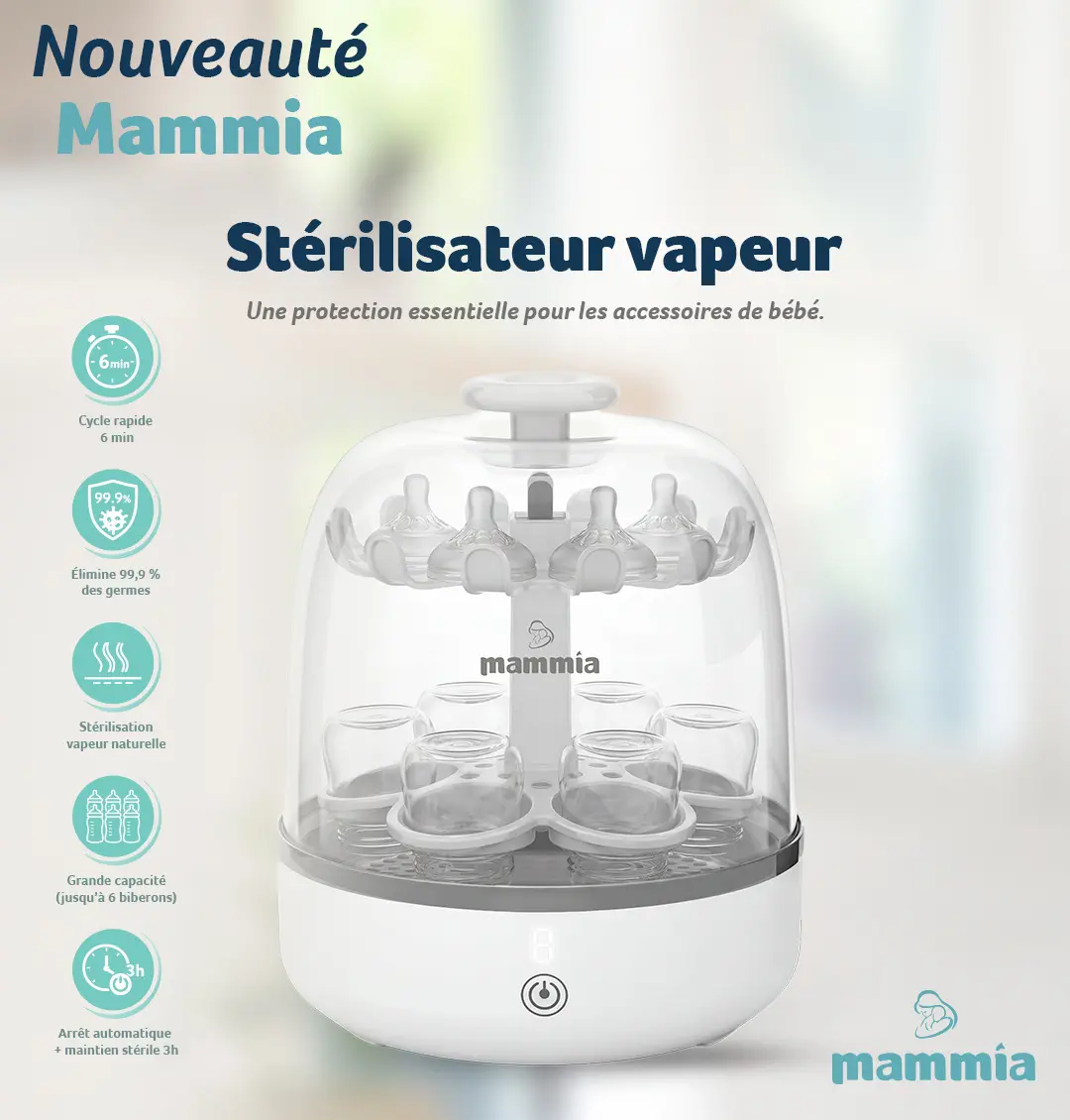Mammia Stérilisateur de Biberons -2- bebemaman