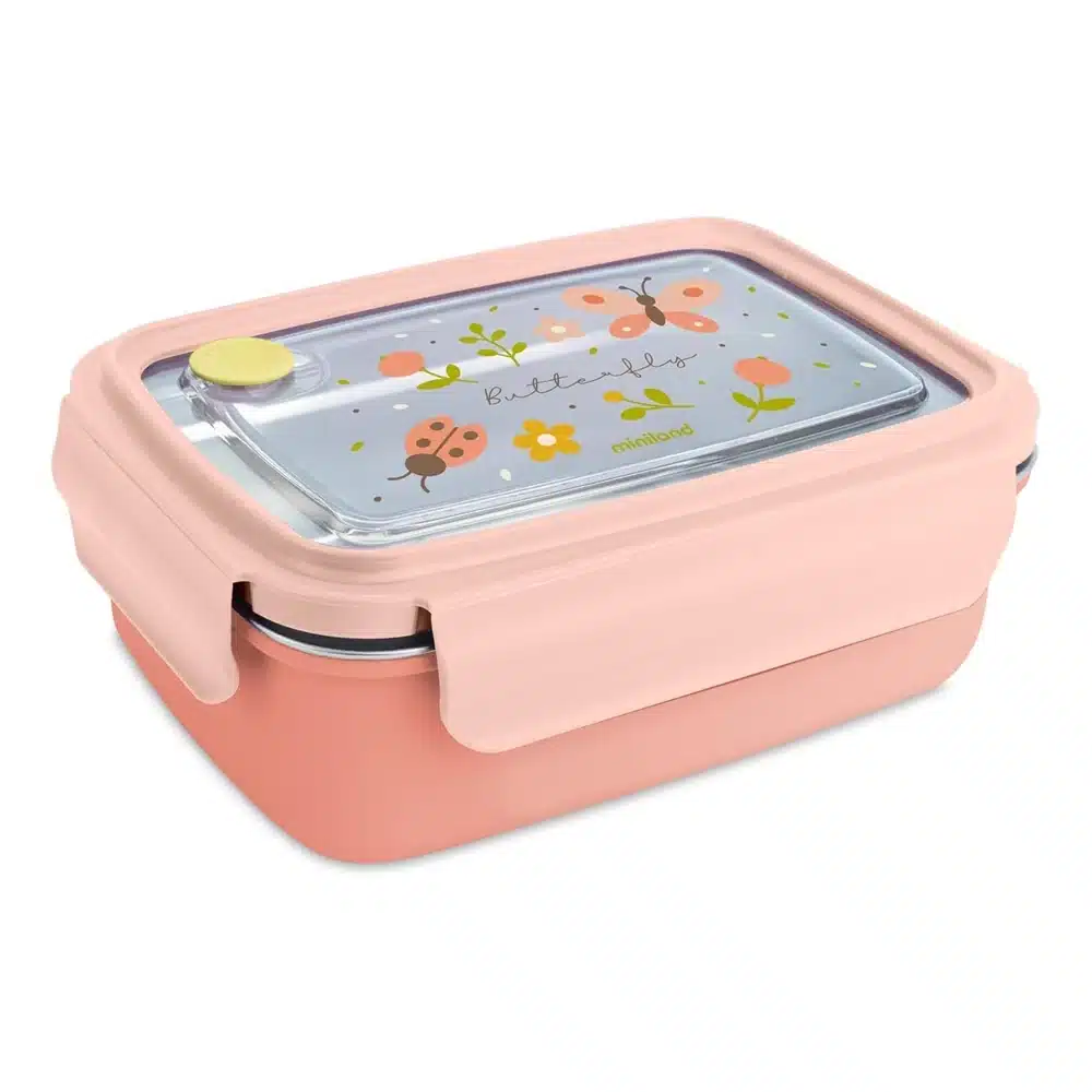 Miniland Boîte à Lunch Acier Inoxydable – Rose