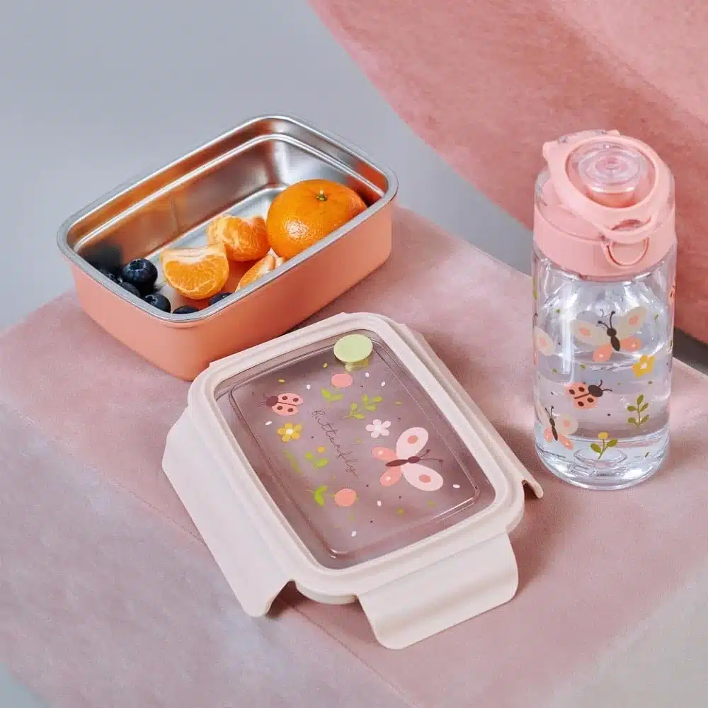 Miniland Boîte à Lunch Acier Inoxydable rose -5- bebemaman
