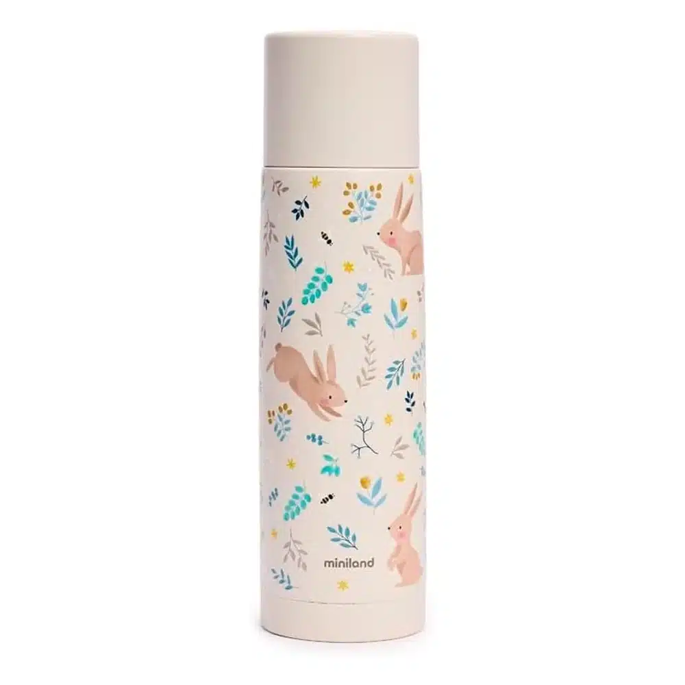 Miniland Gourde Isotherme en Acier Inoxydable 500ml – Lapin