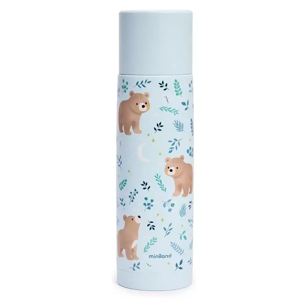 Miniland Gourde Isotherme en Acier Inoxydable 500ml – Ourson