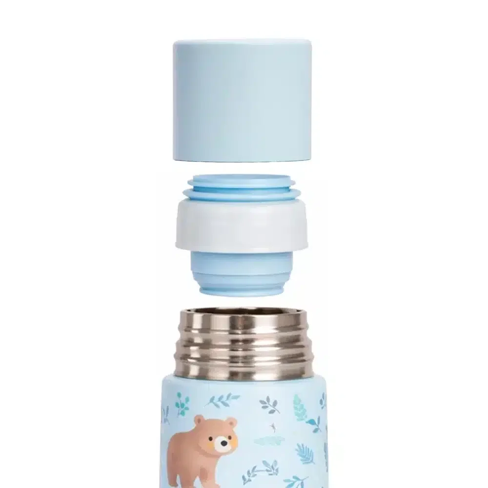 Miniland Gourde Isotherme en Acier Inoxydable 500ml Ourson -3- bebemaman