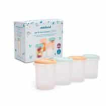 Miniland Lot de 4 Pots de Conservation Multicolore
