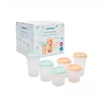 Miniland Lot de 6 Pots de Conservation Multicolore