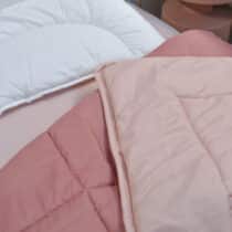 Mon P’tit Dodo Couette Bicolore 100x140 cm Blush Ash Roses
