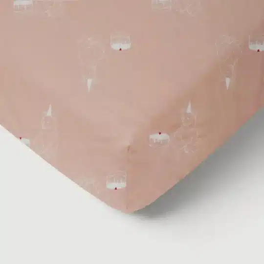 Mon P’tit Dodo Drap Housse en Jersey Imprimé 60x120cm Birthday Nours