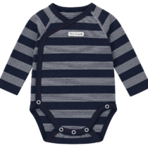 Absorba Lot de 2 Bodies Cache-Cœur Mini Pirate Écru et Bleu Marine