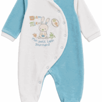 Absorba pyjama bébé 6 mois 67 cm bleu et blanc motif lapin