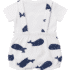 BabyBol Ensemble Bébé 2 Pièces Blanc et Bleu Marine Motifs Baleines