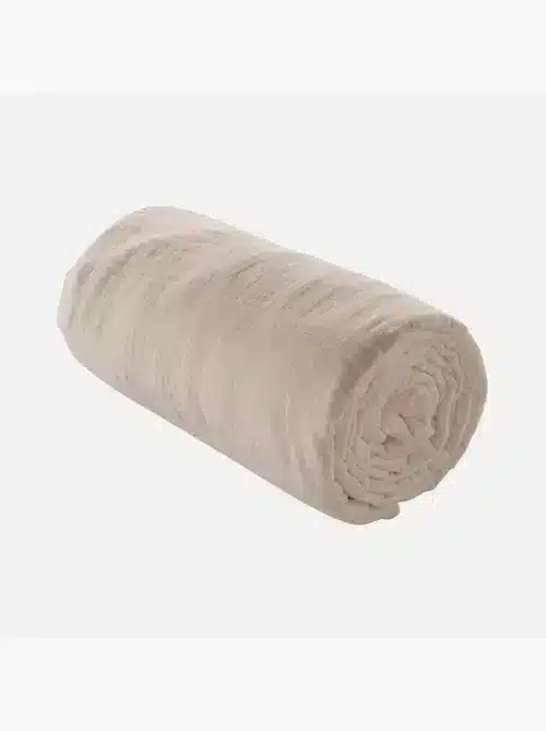 Babycalin drap-housse jersey 100 % coton taupe 60 × 120 cm avec bonnet élastiqué -2-bebemaman